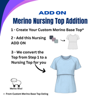 Adult Custom Merino Wool Nursing Top Addition
