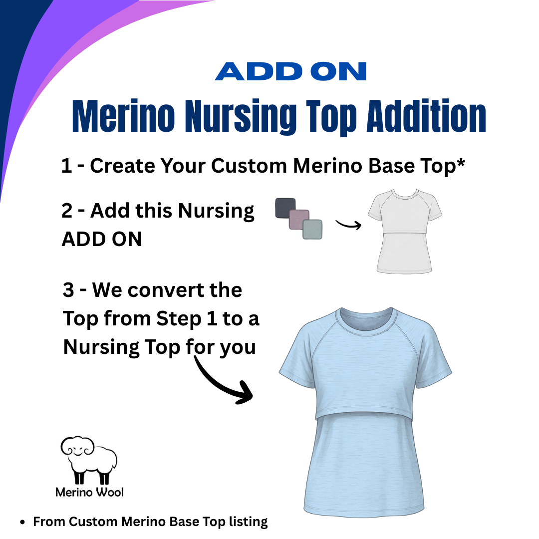 Adult Custom Merino Wool Nursing Top Addition