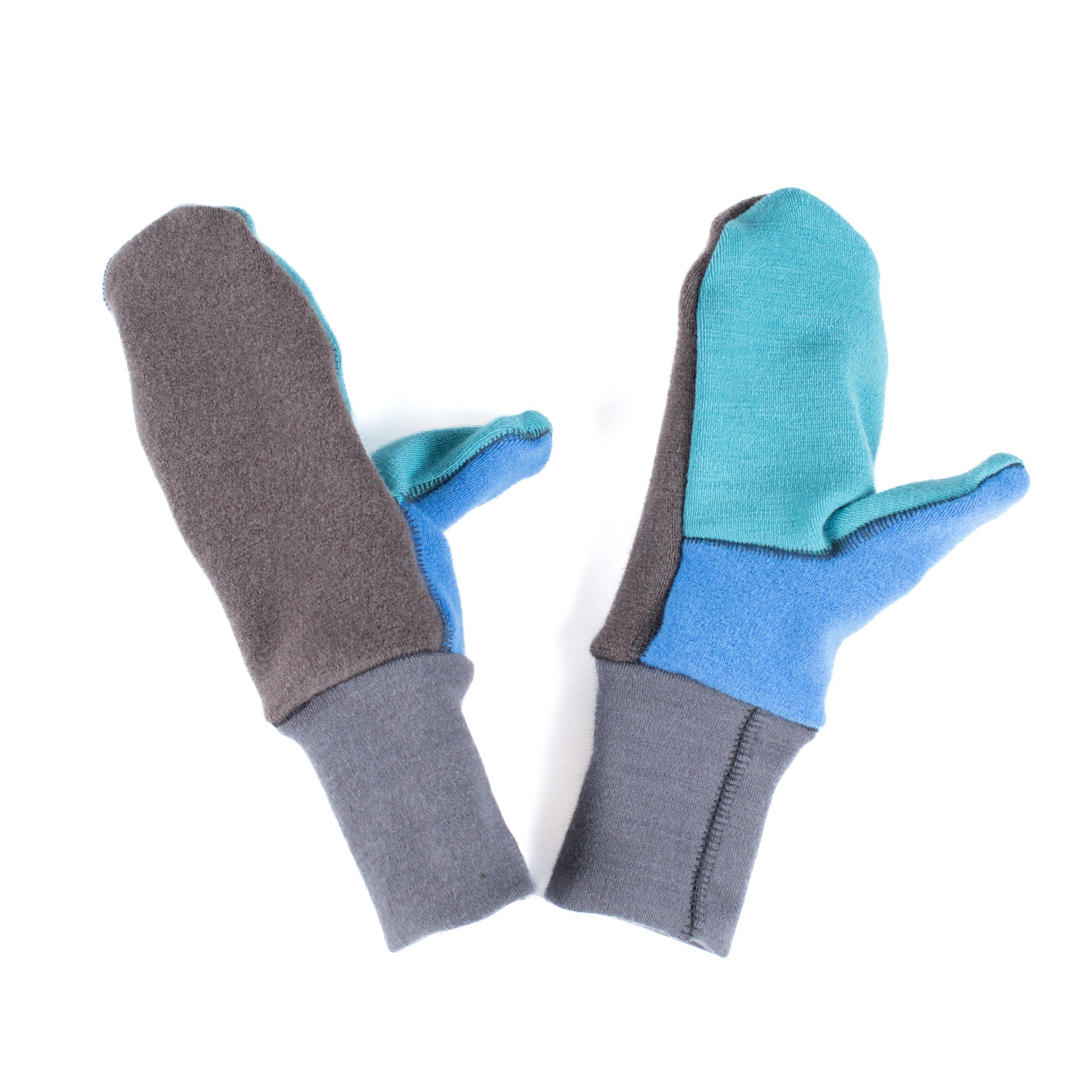 Adult Felted Organic Merino Wool Mitts with Thumbs
