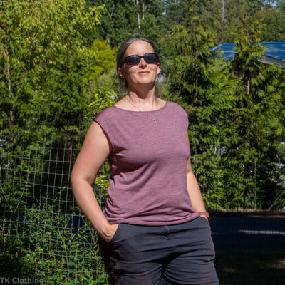 Adult Merino Wool Cap Sleeve Tank Top | Lightweight