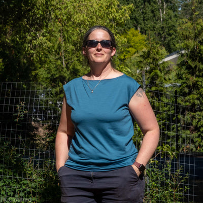 Adult Merino Wool Cap Sleeve Tank Top | Lightweight