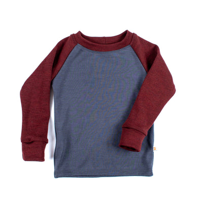 Kids Merino Wool Long Sleeve Top | Mid-Heavy Weight