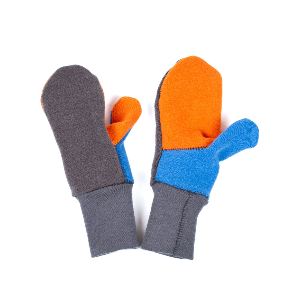 Adult Felted Organic Merino Wool Mitts with Thumbs