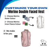 Adult Custom Double-Faced Merino Wool Zip Vest