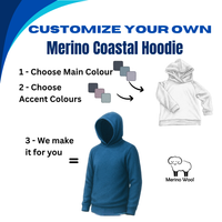 Custom Coastal Merino Wool Hoodies - Grown-Ups