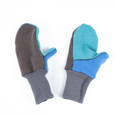 Kids Felted Organic Merino Wool Mitts with Thumbs