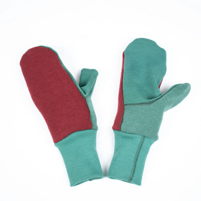Adult Felted Organic Merino Wool Mitts with Thumbs