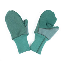Kids Felted Organic Merino Wool Mitts with Thumbs