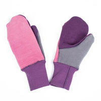 Kids Felted Organic Merino Wool Mitts with Thumbs