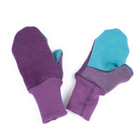 Kids Felted Organic Merino Wool Mitts with Thumbs