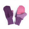 Kids Felted Organic Merino Wool Mitts with Thumbs
