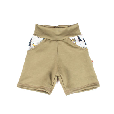 Kids Merino Wool Pocket Shorts