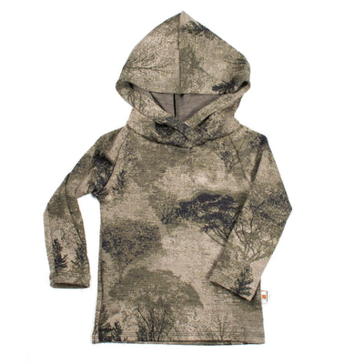 Kids Merino Wool Long Sleeve Top - Hooded | Mid-Heavy Weight