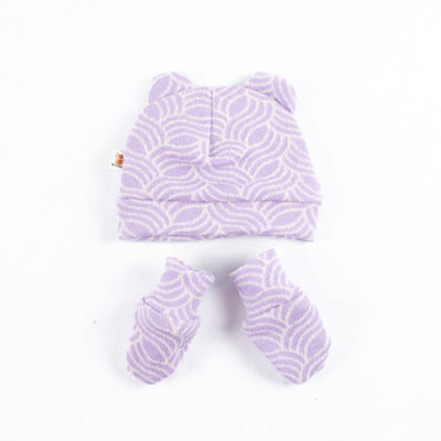 Merino Wool Baby Bear Hat Set