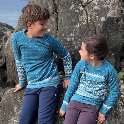 Kids Organic Cotton Crew Neck Sweatshirts