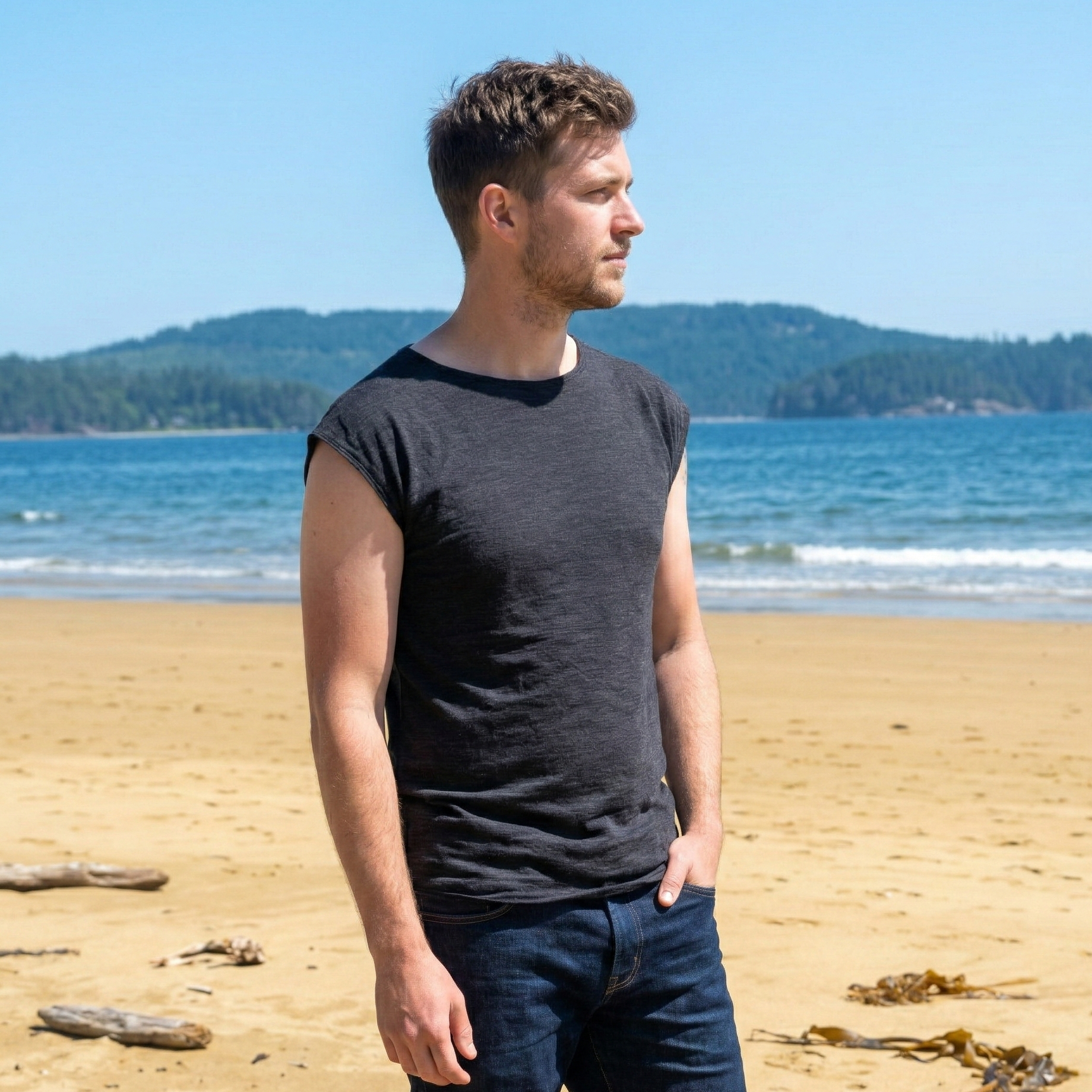 Adult Merino Wool Cap Sleeve Tank Top | Lightweight