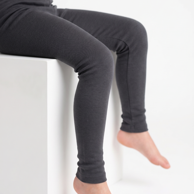 Kids Merino Wool Leggings - Hemmed | Mid-Heavy Weight