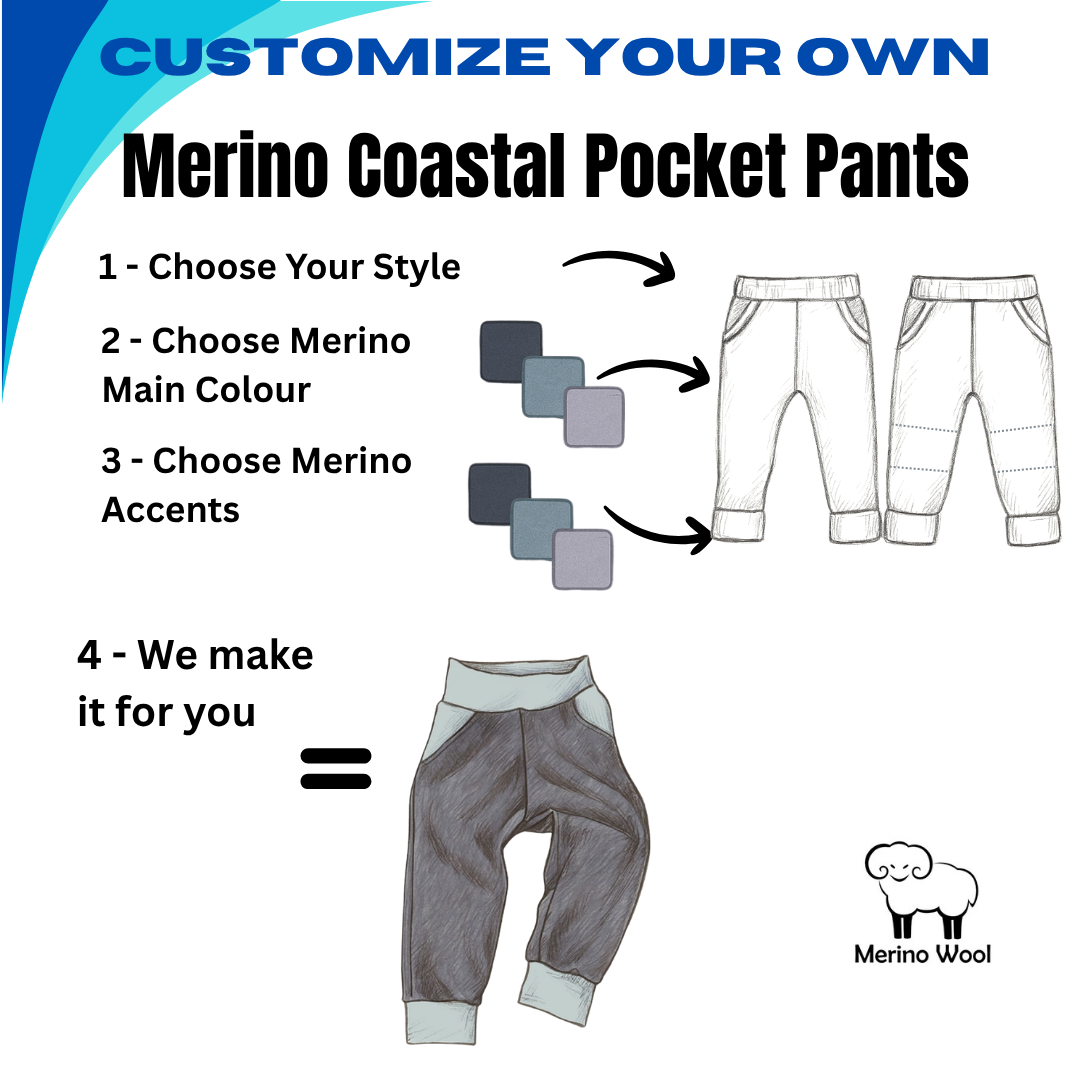 Kids Custom Coastal Merino Pocket Pants