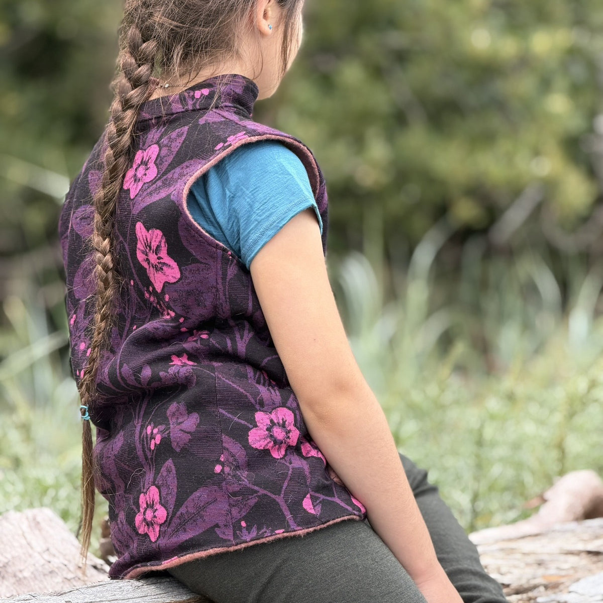 Kids Custom Double-Faced Merino Wool Zip Vests