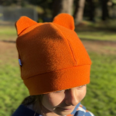 Kids Felted Organic Merino Winter Bear Hat