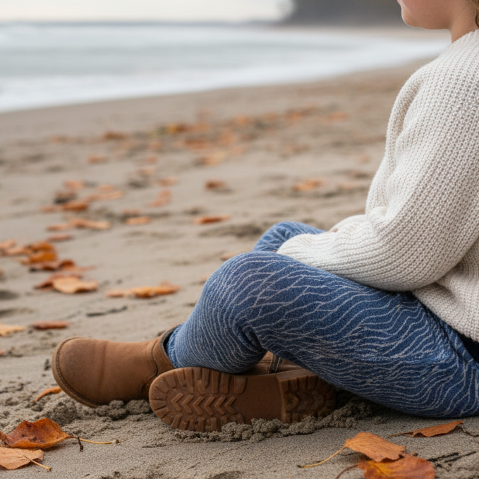 Kids Merino Wool Leggings - Hemmed | Mid-Heavy Weight