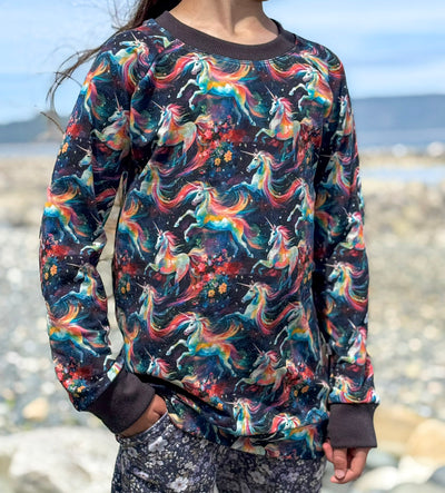 Kids Organic Cotton Crew Neck Sweatshirts