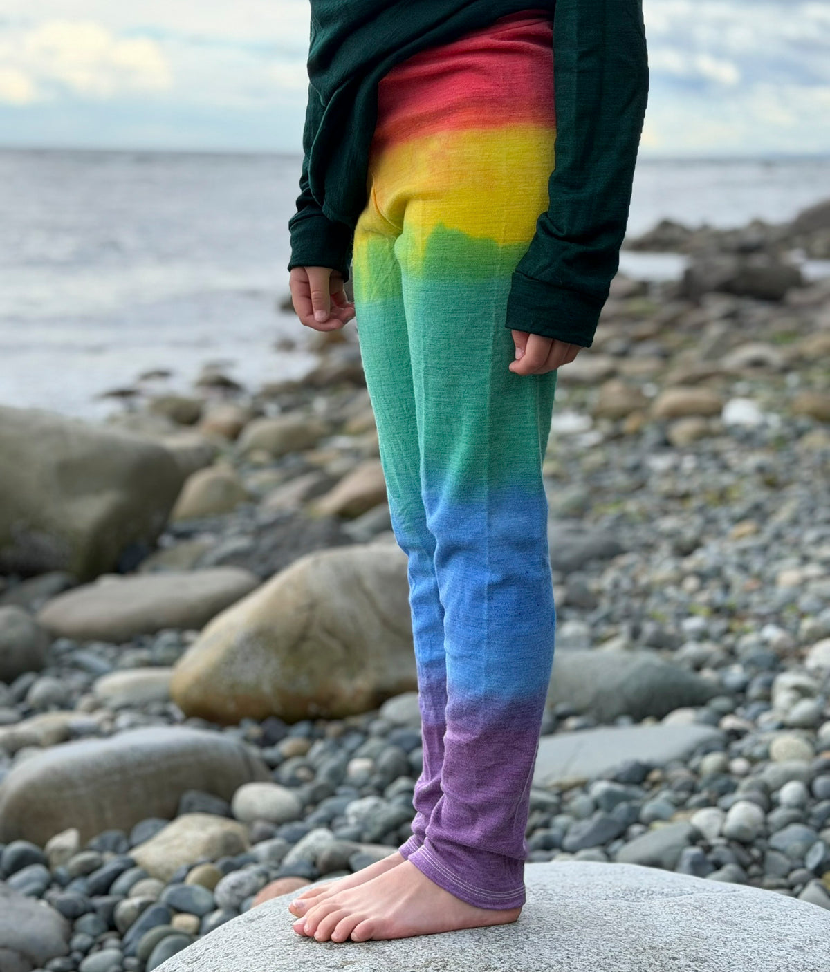 Kids Merino Wool Leggings - Hemmed | Mid-Heavy Weight
