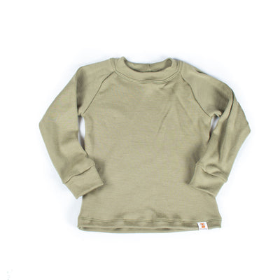 Kids Merino Wool Long Sleeve Top | Mid-Heavy Weight