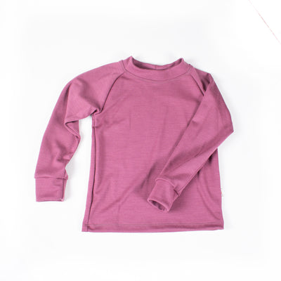 Kids Merino Wool Long Sleeve Top | Mid-Heavy Weight