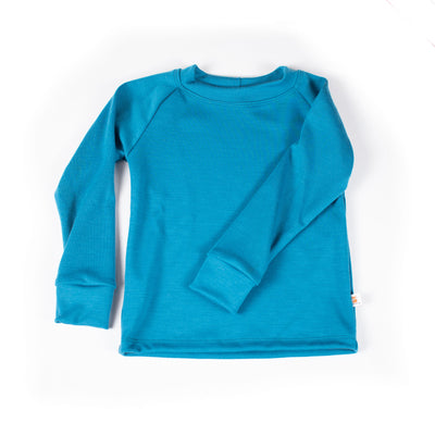 Kids Merino Wool Long Sleeve Top | Mid-Heavy Weight