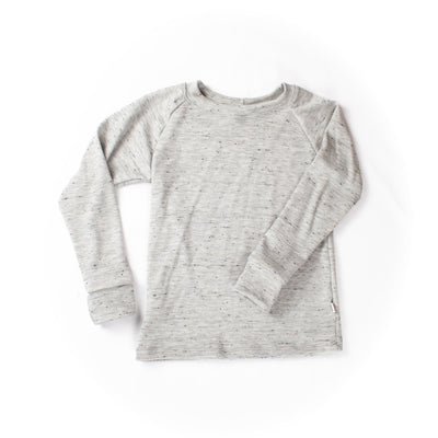 Kids Merino Wool Blend Long Sleeve Top | Mid-Heavy Weight